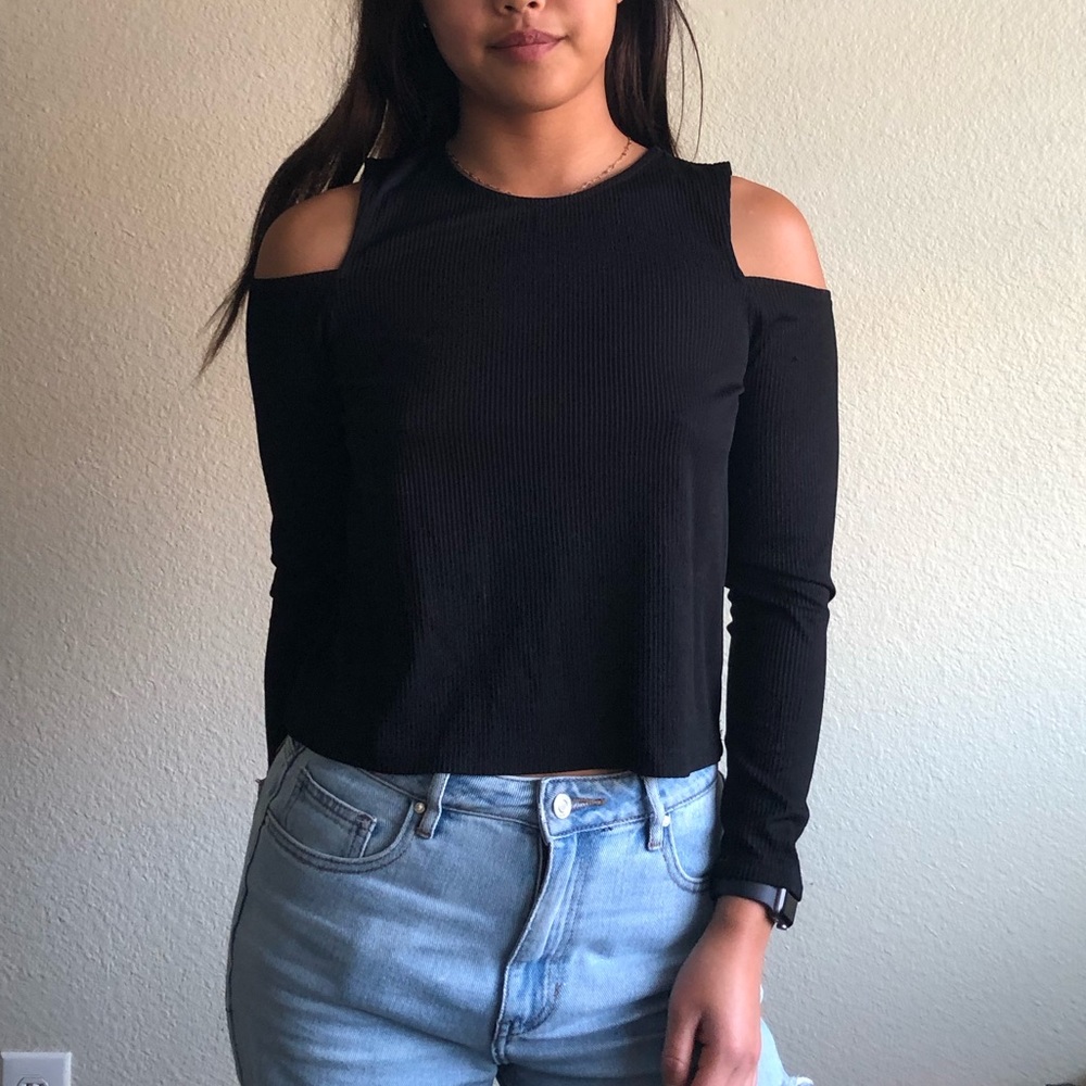 Zara cold shoulder shirt